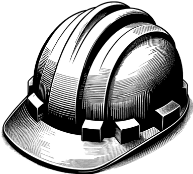 A construction helmet