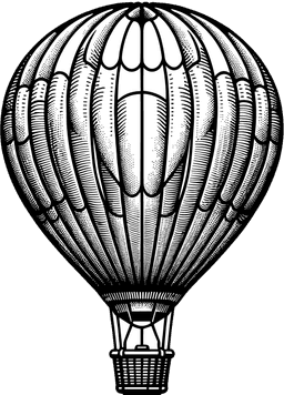 A hot air balloon