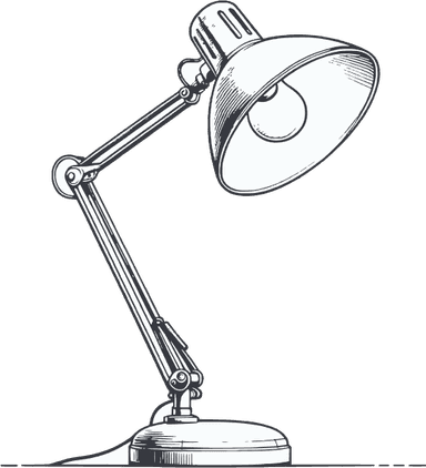 A desk lamp