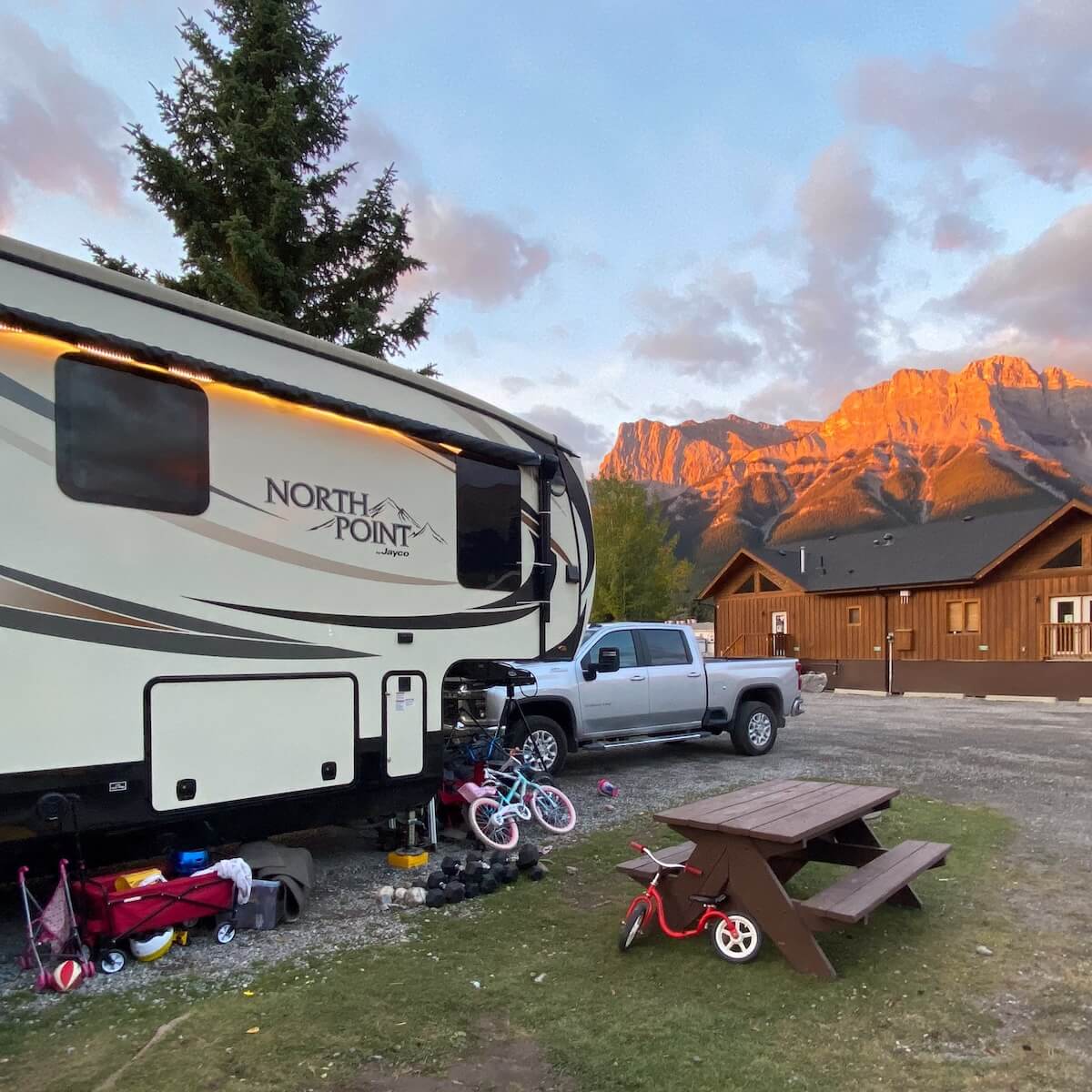 Our rv in the mountains